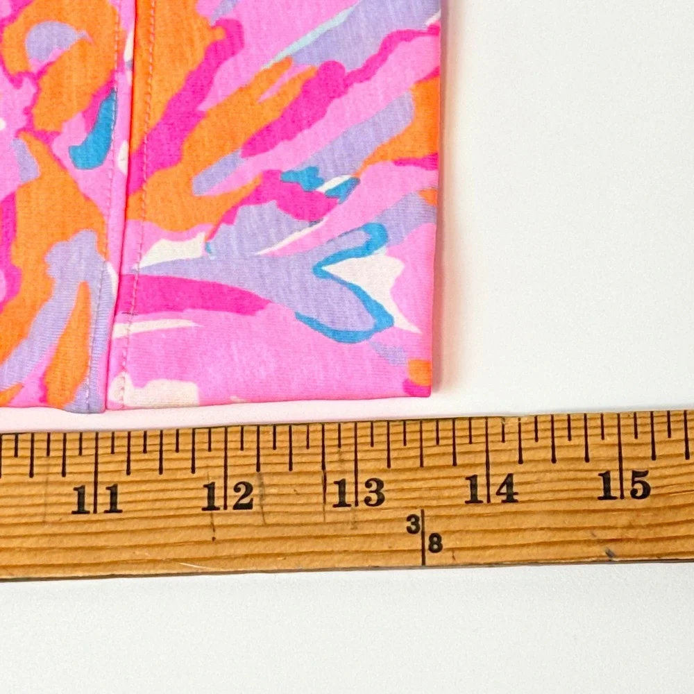 Lilly Pulitzer Marlow  Dress Pima Cotton Floral Print 3/4 Sleeve Pink Blue M - Picture 5 of 11